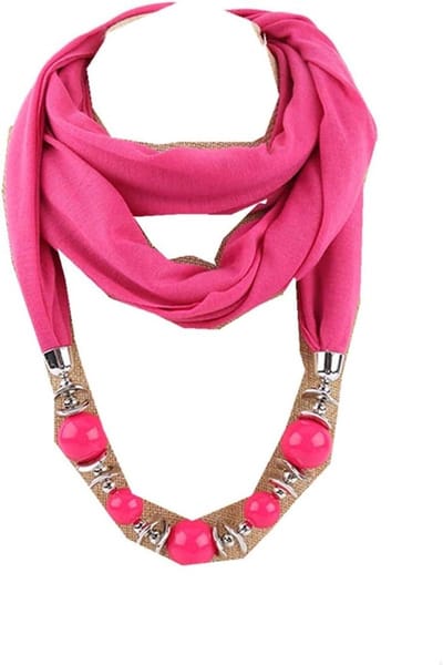 Sjaal met hanger - Halsketting sieraad - Accessoire dragen - Etnische stijl - One size - Meerdere kleuren
