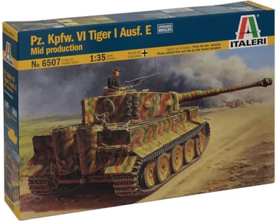Italeri Modelbouwpakket Militaire voertuigen - 6507 Pz.Kpfw.VI Tiger I Ausf.E Mid Production Plastic - 1:35 - Modelbouw