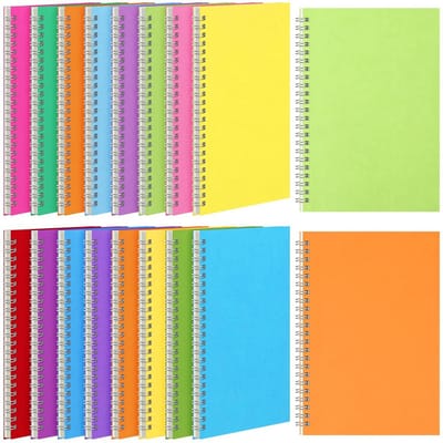 15x A5 Spiraal Notitieboekjes Gelinieerd Pastelkleuren - College Schrijfblokken voor School en Kantoor