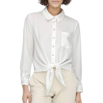 ONLY - ONLLECEY LS KNOT SHIRT NOOS WVN Dames Blouse