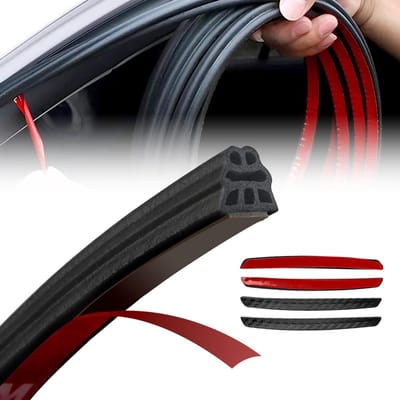 Rubber Verzegelende Strip Autodeur 5 Meter, Zelfklevende Deur Seal, Rubber Afdichting Auto Deur Frame, 4 Stuks Bumperbeschermer Sticker