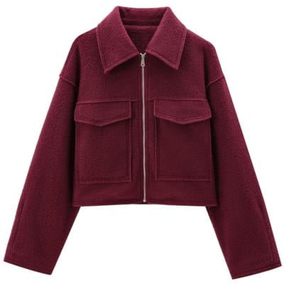 Winterjassen Dames Nieuw Chic Kraag Los Dik Warm Winter Damesjassen & Jas Straatmode Jeugd Buitenjas XS bordeaux