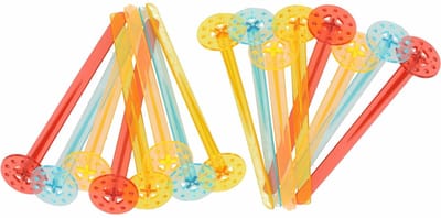 Cocktailstampers - 16 stuks - roerstaafjes - herbruikbaar - gekleurd - 18 cm - kunststof