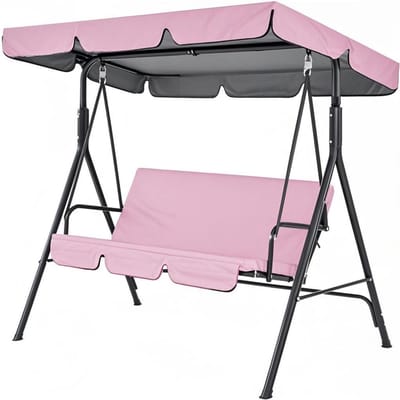 Schommelbank Luifel - Bankhoes - Buiten Ontspannen - Waterdicht UV-bestendig - 249 x 185 cm - Roze