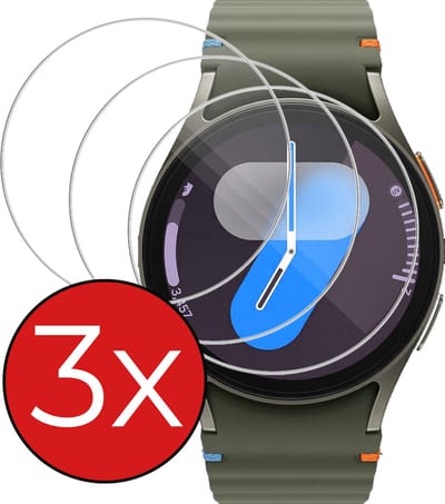 Screenprotector - 3 Stuks - Geschikt voor Samsung Galaxy Watch 7 (40 mm) - Sterk & Shockproof - Tempered Glass - Gehard Glas - Beschermglas Screen Cover - Bescherm Protector voor Smartwatch