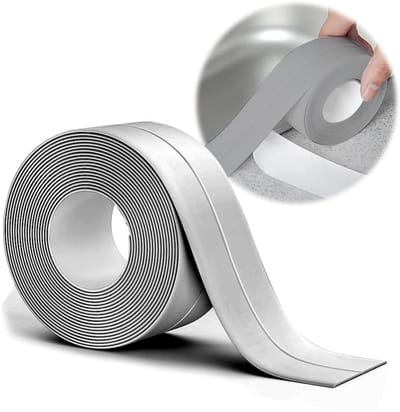 Zelfklevende Grijze Plint - 16 x 16 mm, 20 m PVC - Flexibele Bangle Strip voor Keuken en Badkamers