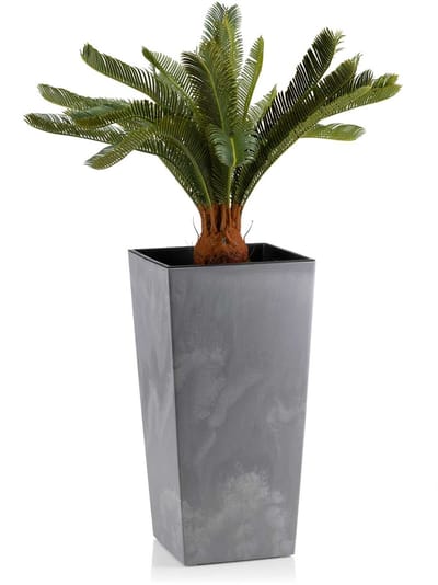 HowHomely Porto Serie - Bloempot - Grijs Beton - 46x25x25 cm