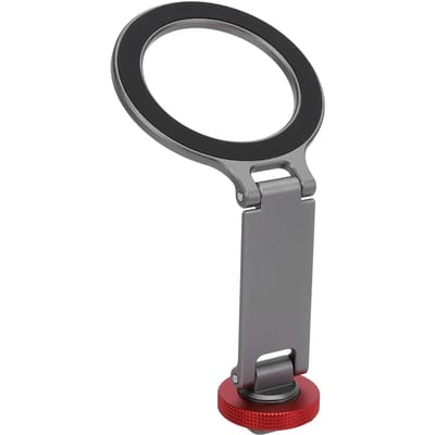 Camera Cold Shoe Magnetische Telefoonhouder Flexibele Statiefbevestigingsadapter Smartphone Opvouwbare Standaard 14in gray