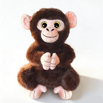 27cm Schattige Kawaii Aap Pluche Zachte Comfort Knuffels Decor Kussen Cartoon Dieren Gouden Aap Pop Kerstcadeaus about 27cm koffie