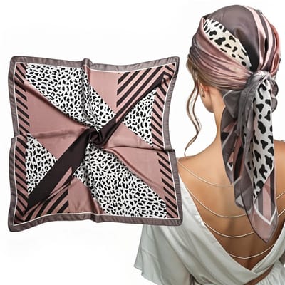 Dailygoods- Sjaal 70x70 cm - Zijden Sjaal - Hoofddoek Dames - Luipaardprint - Stijlvolle Accessoire - Lichtgewicht en Ademend