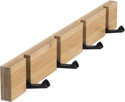 Houten jashaak muur, kapstok jashaken Opvouwbare kapstok met 4 haken voor jassen, mantels, hoeden, sjaals, handtassen