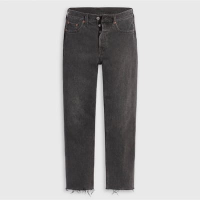 Levis Damesjeans 501 met rechte pijpen en enkellengte (Van mijn wolk af)
