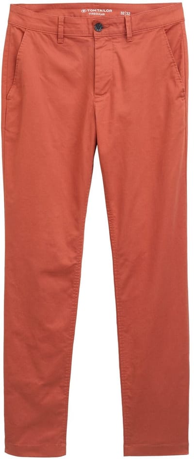 Tom Tailor - Chino-broek in normale pasvorm - Maat 30/34 - rust red