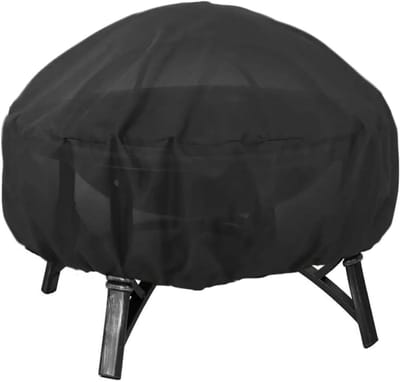 Buitenverwarmer Hoes - Vuurkorf Cover - Bescherming Tuinmeubelen - Waterdicht Oxford Materiaal - Diameter 22-58 Inch - Zwart