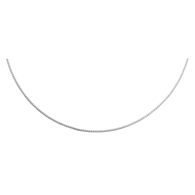 Lucardi Dames Ketting met venetiaanse schakel - Echt Zilver - Ketting - Cadeau - 45 cm - Zilverkleurig