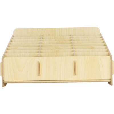 Mobiele Telefoon Opbergdoos 24 Vakken Synthetisch Hout Mobiele Telefoon Houder Reparatiegereedschap Opbergdoos voor beige