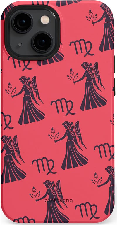 Casetastic Hoesje Geschikt voor Apple iPhone 13 Mini Magsafe - Stijlvolle Beschermende Duo-layer Case - Zodiak maagd