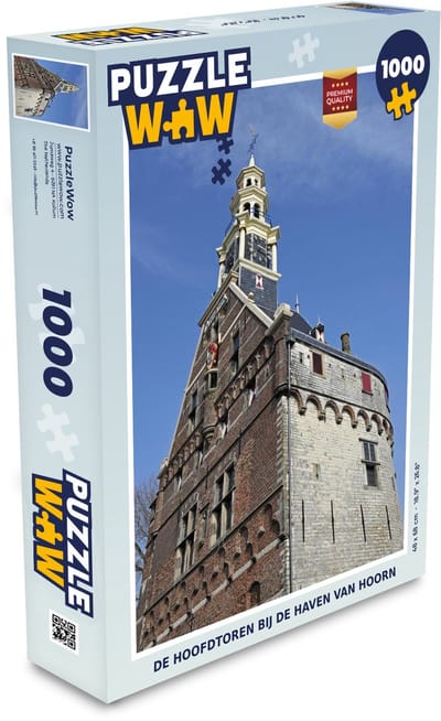 Puzzel De hoofdtoren bij de haven van Hoorn - Legpuzzel - Puzzel 1000 stukjes volwassenen