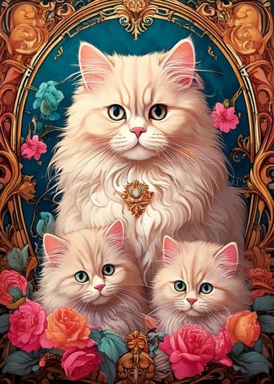 Bluebird Puzzle katten puzzel The Cat Trio - 300 stukjes.