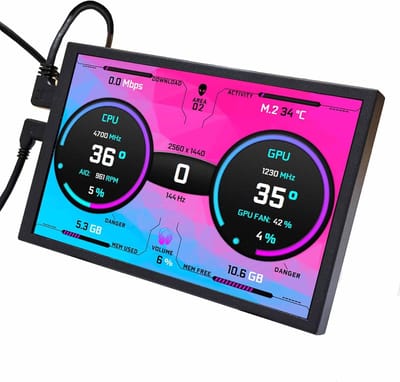 8 inch 1280x800 USB C IPS LCD Monitor voor PC Case