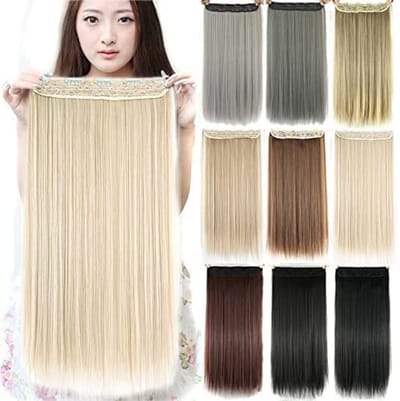 Dailygoods- Haarextensions 28 inch - Hittebestendige Synthetische Vezel - Paardenstaart - Clip in - Dikker Haar - Gemakkelijk te Gebruiken - Haarstuk