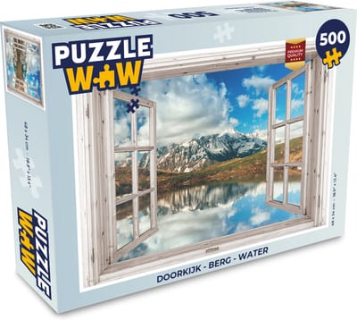 Puzzel Doorkijk - Berg - Water - Legpuzzel - Puzzel 500 stukjes