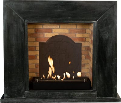 Xaralyn Bio-ethanol haard - Nero BME-SBP - zwart gepolijst natuursteen - 3 KW verwarming - haardombouw inclusief inbouwhaard - schouw