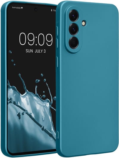 kwmobile metallic telefoonhoesje van TPU - geschikt voor Samsung Galaxy A56 5G - Flexible case voor smartphone - In Metallic carabisch blauw