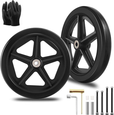2 stuks 8" Rollator en Rolstoel Wielen - Slijtvast en Milieuvriendelijk