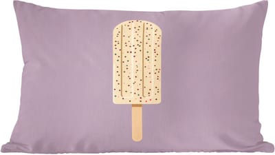 Sierkussens - Kussentjes Woonkamer - 60x40 cm - Beige - Ijsje - Spikkels