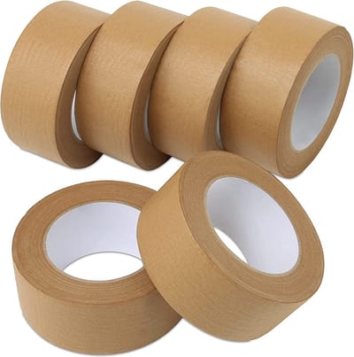 6 x Ecologische papieren tape 50mmx50m/ Papieren plakband / Tape kraftpapier / Ecotape / Paper tape / verpakkingsplakband Paper / Papiertape / Papier tape