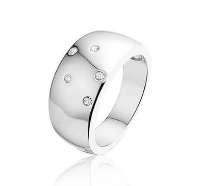Montebello Ring Pim - 925 Zilver Gerhodineerd - 9mm -  Maat 56-17.8mm