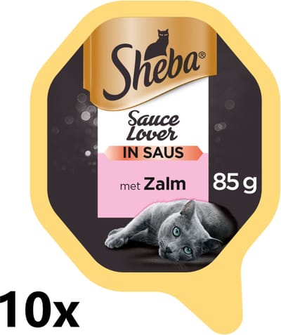 Sheba Alu - Sauce Lovers - Zalm - 10x85g - Kattenvoer Kuipje