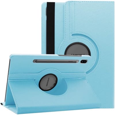 Hoesje Geschikt Voor Samsung Galaxy Tab S8 Plus hoes Draaibare Book Case Cover Licht Blauw - Hoesje Geschikt Voor Samsung Galaxy Tab S8 Plus hoesje 2022/ Tab S7 FE 2021/Tab S7 Plus 2020 hoesje -Tablet Hoes 12.4 Inch