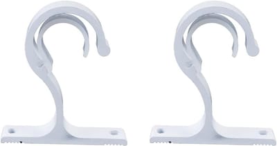 Set van 2 verstelbare gordijnroede beugels voor 20-28mm diameter, stevige aluminium legering, ideaal voor gordijnen en raambekleding