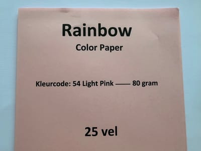 Rainbow Kl-54 Licht roze 25 vel 80 gram papier