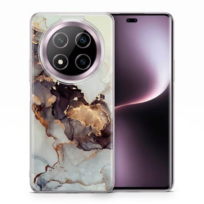 Hoesje - Geschikt voor Honor Magic 7 Lite - Marmer Design - Shockproof Telefoonhoes - Transparante Back Cover Wit