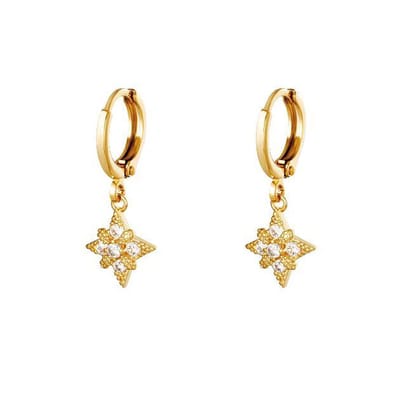 Oorbel Diamant Star - Yehwang - Oorbellen - One size - Goud