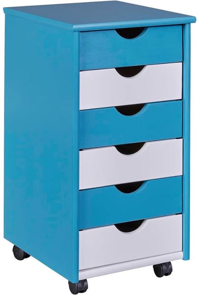 DailySupplies® Ladenkastje - Ladeblok Bureau Organizer - Archiefkast - Blauw en Wit