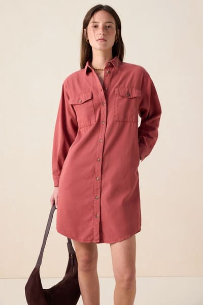 Sissy-Boy - Donkerrode midi jurk met ceintuur