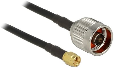 N (m) - SMA (m) kabel - RG58 - 50 Ohm / zwart - 5 meter