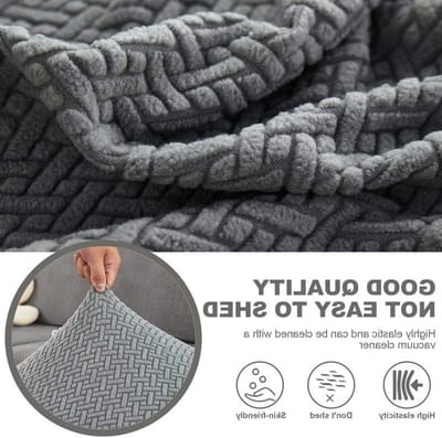 Stretchbare Sofabescherming, Universele Antislip Hoes voor L-vormige Bank, Meubelbeschermer voor Sofa Kussens en Interieur