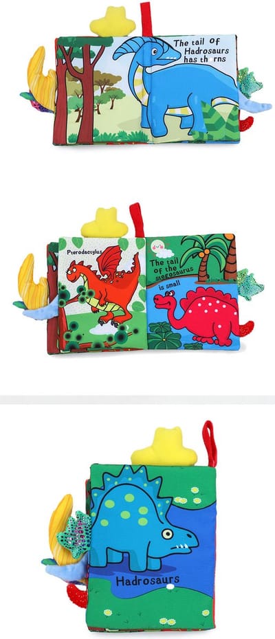 Baby boek/knisperboekje /baby born/sinterklaas/ kerstcadeau/ boek voor kinderen/  Educatief Baby Speelgoed /Zacht Baby boek /Zacht Speelgoed/Speelgoed voor baby/ Speelgoed Voor Kinderen/ "dinosaurs fun""