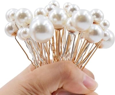 SnelShoppen - 36-delige Parels Haarspeldenset - U-vormige Bobby Clips voor Bruid, Bruidsmeisje, Vrouwen en Meisjes (Goud + Zilver)
