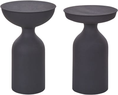 COTA/TENJO - Bijzettafel set van 2 - Zwart - Metaal