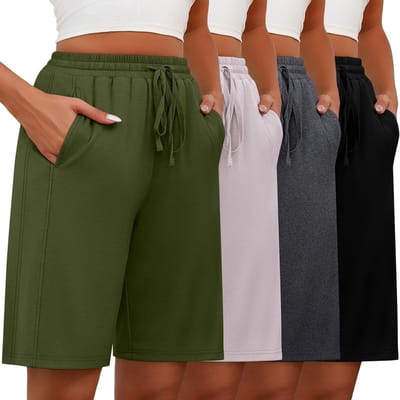 Vrouwelijke Bermuda Shorts met Elastische Taille en Touwtjes, Casual en Comfortabel voor Zomeroutfits