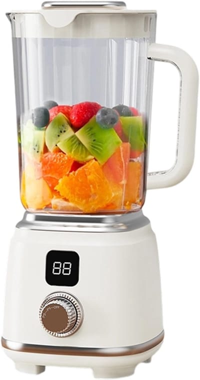 Fruitpers - Oplaadbare draagbare sapcentrifuge - Met LED-display - Draadloze sapcentrifuge - Geschikt voor thuisgebruik - Perst citroenen, sinaasappels, ananas, citrusvruchten, groenten en fruit - Wit