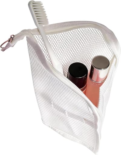 Tandenborstel opbergtas - Reis etui - Hygiënisch opbergen - Waterdicht EVA materiaal - 23 x 13 x 1.5 cm - Wit