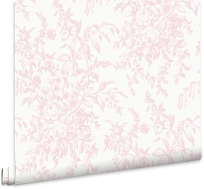 Laura Ashley Picardie Behang - Bloemen - 10mx52cm - Roze