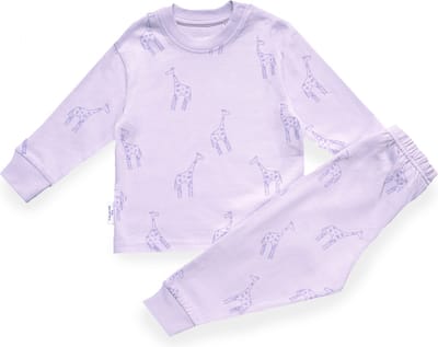Frogs and Dogs - Giraf F&D Pyjama | Lila zakje meisjes jongens - Katoen - Maat 110/116